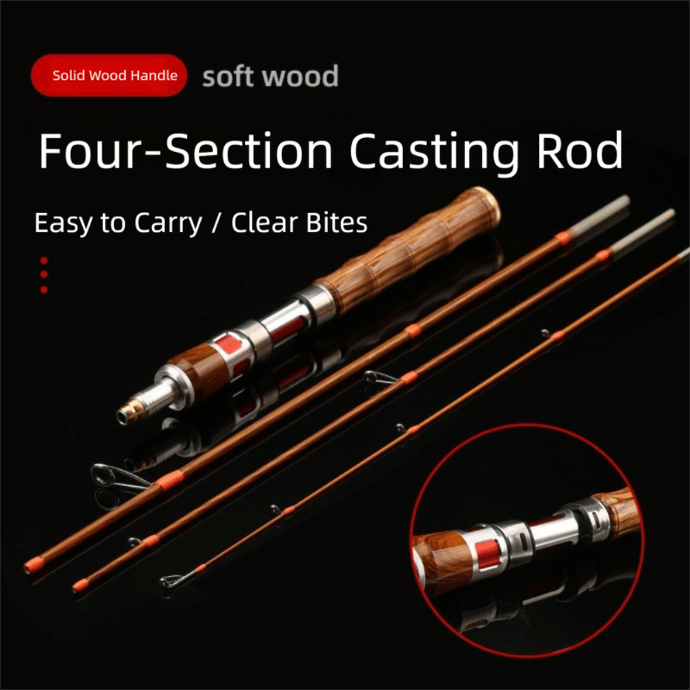 Fishing Rod Carbon Fiber - 4-abschnitte Spinning Angelrute Spinning UL Power