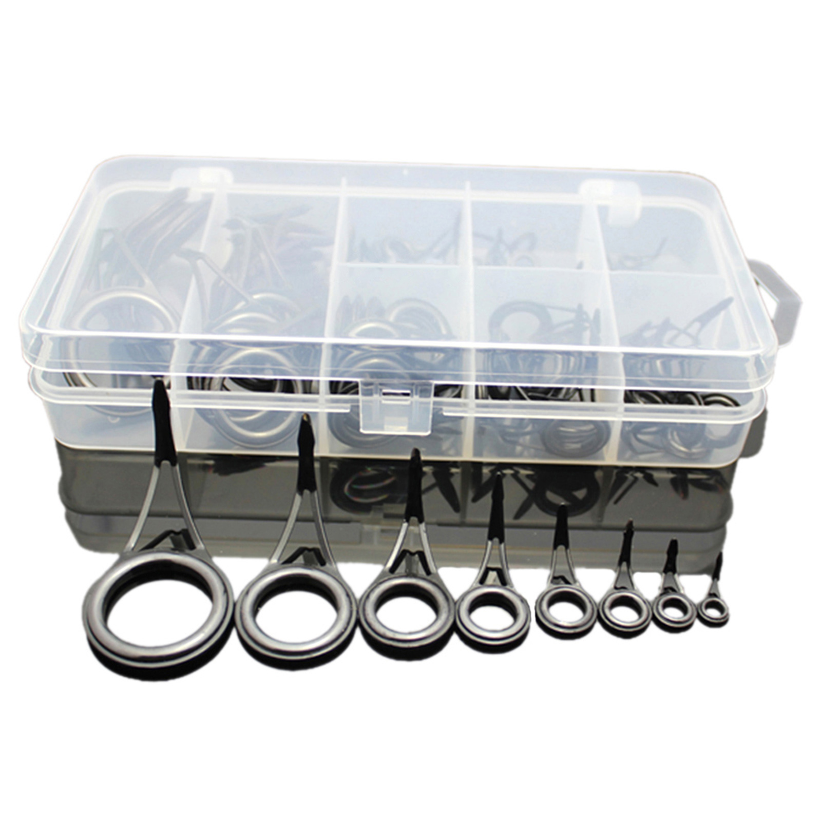 Fishing Rod Building Kit - 75 Stück verschiedene Größen Angelrutenführung Spitze